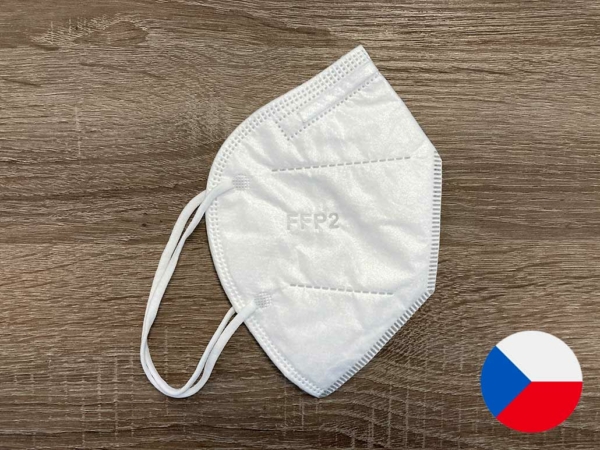 Respirátor FFP2 / KN95 - bílý, 10 ks, český výrobek, OchrannéProstředky.com